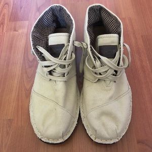 Beige Lace-Up TOMS